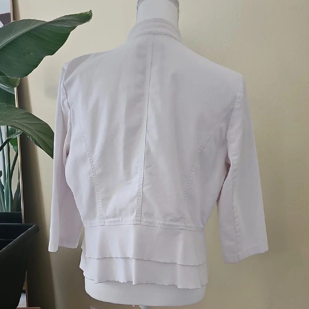 New York & Company White Double-Breasted Blazer - Picture 2 of 3